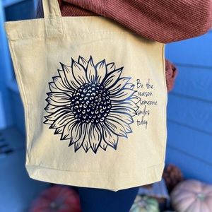 Mustard color tote bag